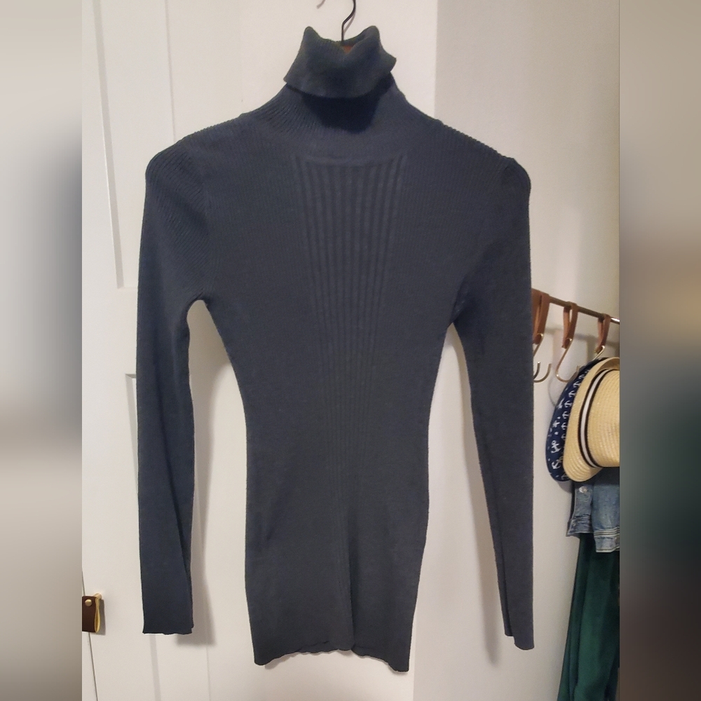 Grey Turtleneck Sweater
